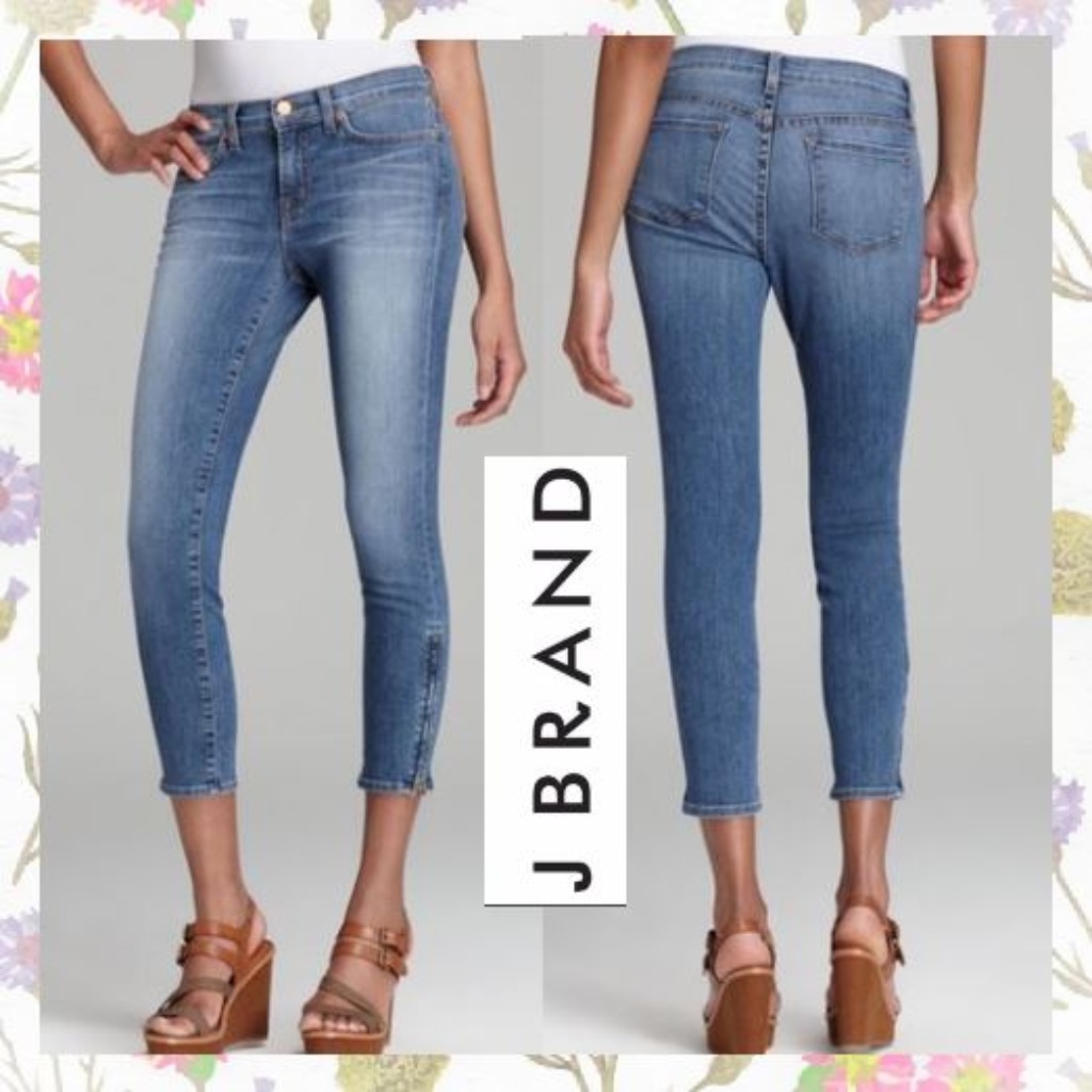 J Brand Denim AnkleCapri Zip Skinny Jeans